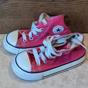 Converse All Star High Top Pink Sz 6 Chuck Taylor